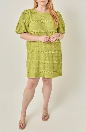 English Factory Smocked Minidress in Pistachio at Nordstrom, Size 3X