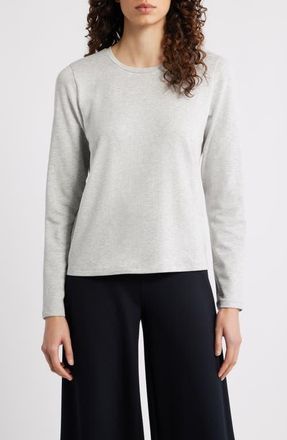 Eileen Fisher Crewneck Top in Dark Pearl at Nordstrom, Size X-Large