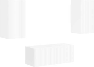 vidaXL Conjunto De Mueble De Tv 2 Uds. Brillante Madera De Ingenier&iacute;a Vidaxl