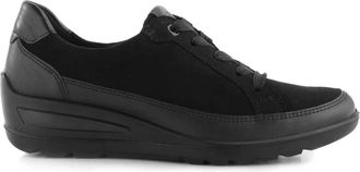 Ara Womens Zamia Wedge Sneaker In Black