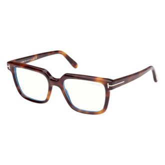Tom Ford FT5889-B 053 Havana/Clear/Blue-Light Block Lens 53mm