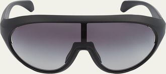 Rick Owens 36mm Bio-Injected Contrast Oval Sunglasses