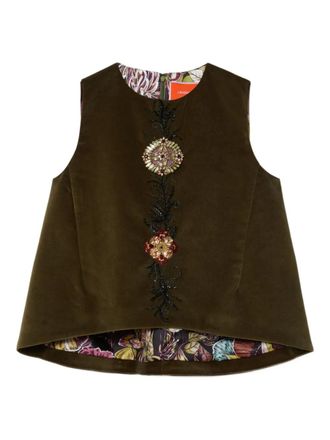 La DoubleJ La Scala top - women - Cotton - M - Green