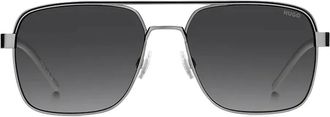 HUGO BOSS Occhiali da sole con montatura stile pilota - Grigio