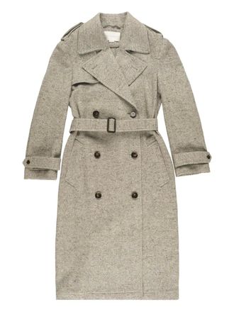 Stella McCartney herringbone belted coat - Neutrals