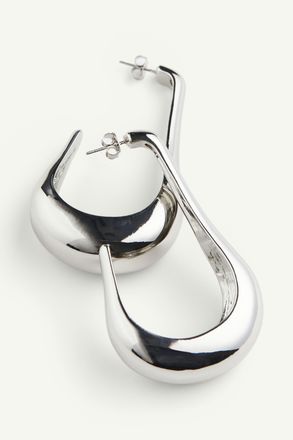 H&M Lange Hoop-Ohrringe - Silberfarben