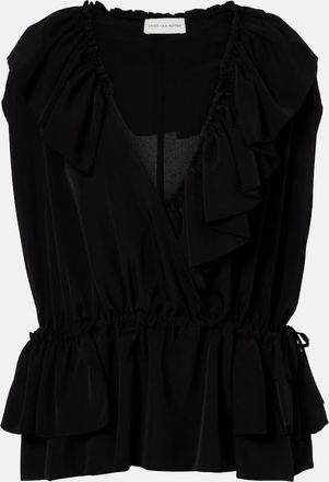 Dries Van Noten Ruffled jersey top