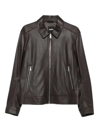Men's HUGO BOSS Leather Jackets - up to −66% | Stylight