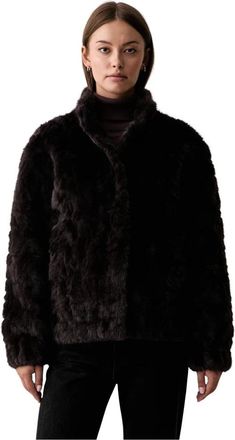 Silvian Heach Kraev Korte Jas - Dames - Jassen - Bruin - M - Polyester - Jassen