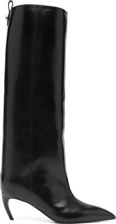The Attico Boots Leather Black Lea