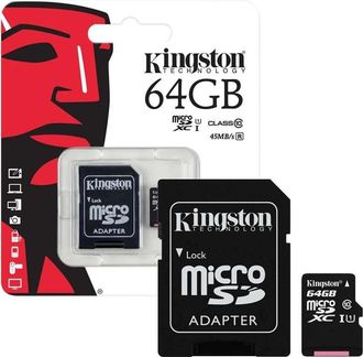 Trade Shop Trade Shop - Kingston Micro Sd 64gb Microsd Classe 10 Sdhc Scheda Di Memoria Card Smartphone