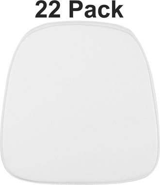 Flash Furniture 22 Pk. Soft Snow White Fabric Chiavari Chair Cushion