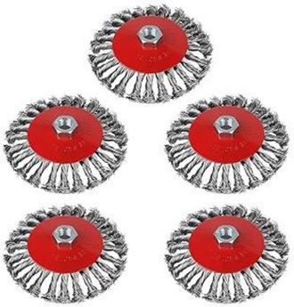 OEM Cepillo De Alambre - 125 Mm - Rosca M14 - Para Amoladoras Angulares - Juego De 5 Unidades