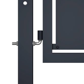 Berkfield Home Sturdy Garden Gate Steel 100x75 cm Anthracite in Dark Grey