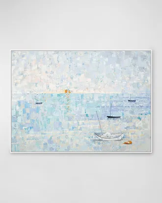 RFA Fine Art Pastel Harbor Hand-Embellished Giclee by Lisa Cuscuna