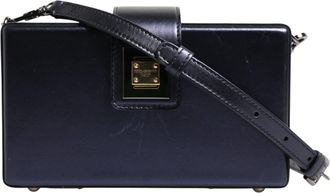 Dolce & Gabbana Blue DG BOX Lambskin Leather Crossbody Strap Womens Bag (Pre-Owned)