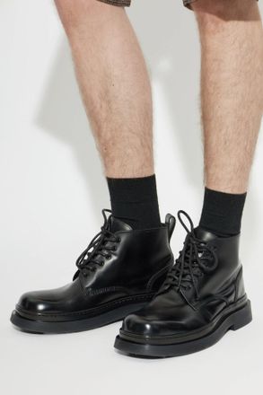 Ami Leather Ankle Boots, Mens, Black