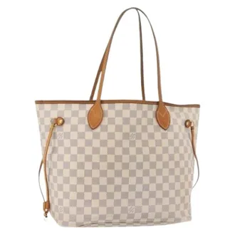 Louis Vuitton Pre-owned Tote Bags, female, White, Size: ONE SIZE Pre-owned Neverfull Tote Bag