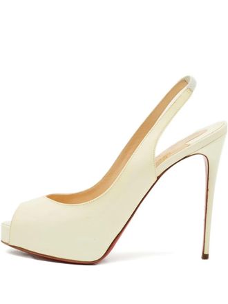 Christian Louboutin Private Number peep-toe pumps - Neutrals