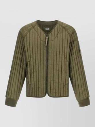 C.P. Company down jacket ribbed cuffs arm pocket quilting
