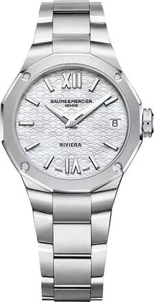 Baume & Mercier Riviera Quartz Diamond White Mother of Pearl Dial Ladies Watch M0A10745