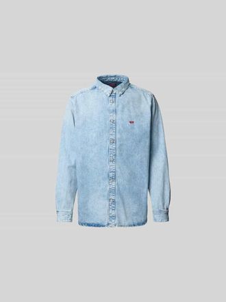 Diesel Jeanshemd mit Druckknopfleiste in Hellblau, Gr&ouml;&szlig;e S