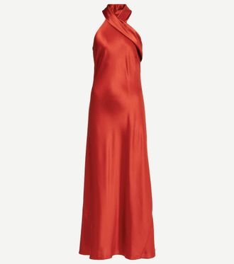Galvan Pandora satin cocktail dress