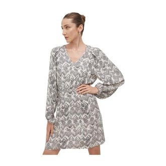 Patrizia Pepe Kleedjes, Dames, Veelkleurig, XS, Leer, Mini A-lijn Jurk