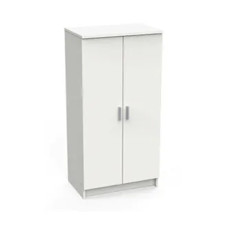 Dmora Armadio Multiuso 2 Ante Abram, Mobile Multifunzionale, Mobiletto Scarpiera, Guardaroba Porta Scarpe, 55x35 H108 Cm, Bianco Opaco - Dmora