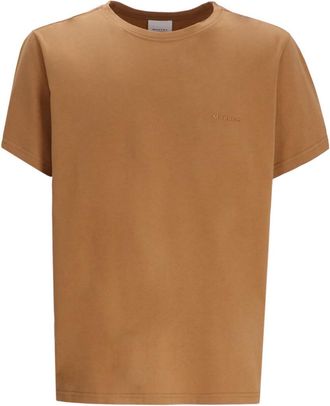Isabel Marant Brown Crewneck Embroidered Logo T-Shirt