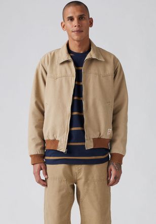 Levi's Jeansjacke LEVIS, Herren, Gr. XL, braun (tigers eye), Denim/Jeans, Obermaterial: 100% Baumwolle, unifarben, regular fit taillenbedeckt, Rippb&uuml;ndchen, 