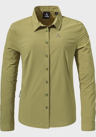 Sch&ouml;ffel Outdoorbluse SCH&Ouml;FFEL Hiking Blouse Style Dunajec WMS, Damen, Gr. 36, gr&uuml;n (4605, gr&uuml;n), Oberstoff: 85% Polyester 15% Elasthan, Basic, V-Ausschnitt, B