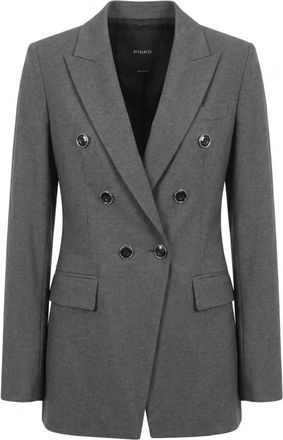 Pinko Hibiscus Jas - Dames - Blazers - Grijs - M - Jassen