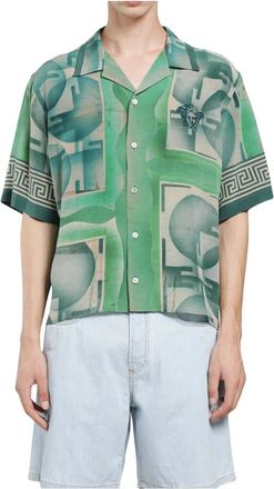 Versace Hombre, Camisas, Verde, Talla: M