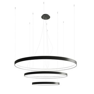 Thoro L&aacute;mpara de techo acero negro 3000k alt. 150 cm
