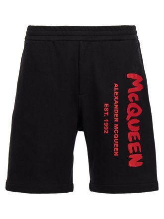 Alexander McQueen Graffiti Bermuda Shorts