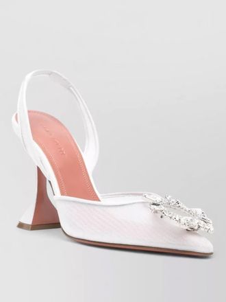 Amina Muaddi begum slingback pumps pointed toe embellishment