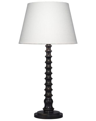 Jamie Young Co. Revolution Wood Table Lamp With Linen Shade
