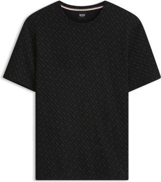 BOSS Printed pajama top crafted in a cotton blend