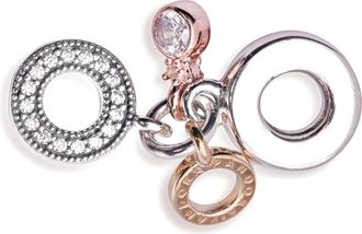 Pandora Triple Monogram & Logo Dangle Charm