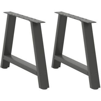 vidaXL Patas Para Mesa De Centro En Forma De A (2 Unidades), Antracita, 70 X (42-43) Cm, Acero Vidaxl