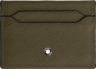 Montblanc Sartorial Leather Card Holder in Khaki at Nordstrom