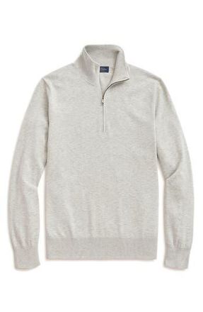 Brooks Brothers Supima Cotton Half Zip Pullover in Grey Heather at Nordstrom Rack, Size Large