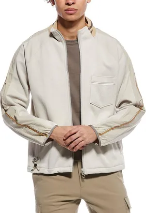 Theory Textured Knit Mixed Media Jacket