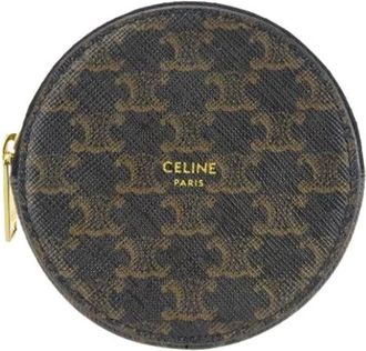 Celine Pre-owned Wallets, female, Brown, Size: ONE SIZE Pre-owned Triomphe PVC Coin Case
