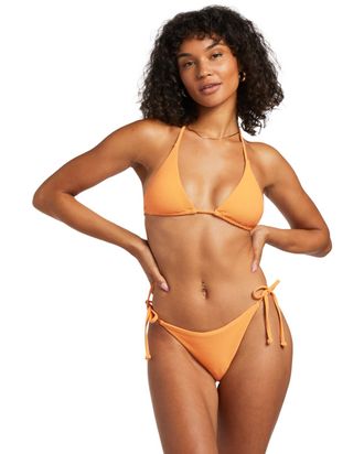 Billabong Bikini-Hose BILLABONG Tanlines Tie Side, Damen, Gr. XL, US-Gr&ouml;ssen, orange (orange peel), 91% Polyester, 9% Elasthan, Badehosen Bikini-Hose
