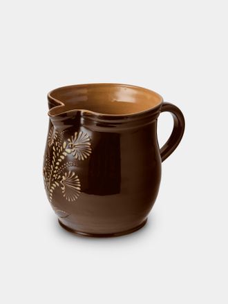 Poterie d'&Eacute;vires Flowers Hand-Painted Ceramic Medium Jug