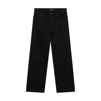Balenciaga Curved Knee Trousers - male - Balenciaga - Straight Fit Jeans - Black - W31 - Jeans