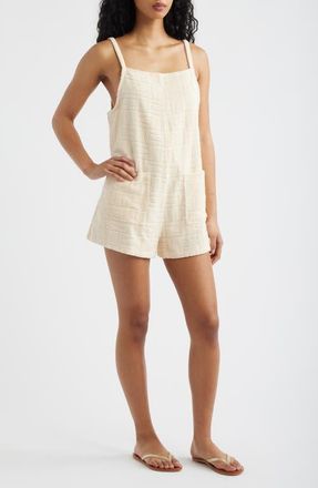 Rip Curl Aloha State Terry Romper in Off White at Nordstrom, Size Xx-Small