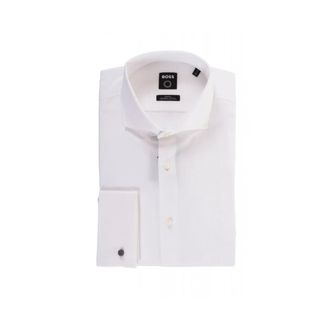 HUGO BOSS Heren, Overhemden, Wit, Maat: 3XL Katoen